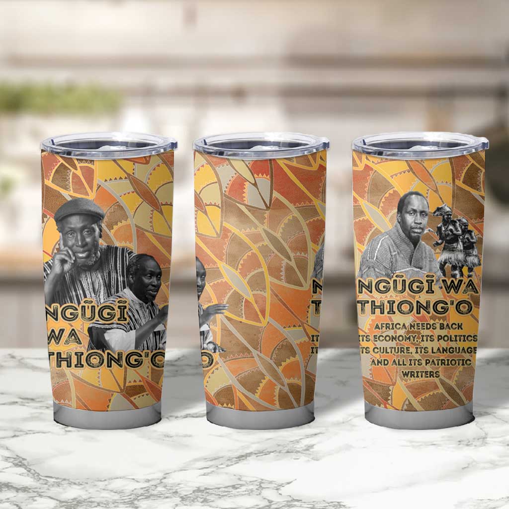 Ngugi wa Thiong O Tumbler Cup African Literary Icon Portrait Cultural Revival - African Pride