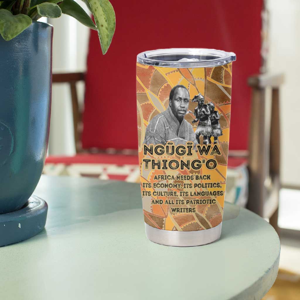 Ngugi wa Thiong O Tumbler Cup African Literary Icon Portrait Cultural Revival - African Pride