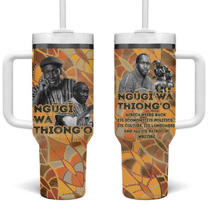Ngugi wa Thiong O Tumbler With Handle African Literary Icon Portrait Cultural Revival - African Pride