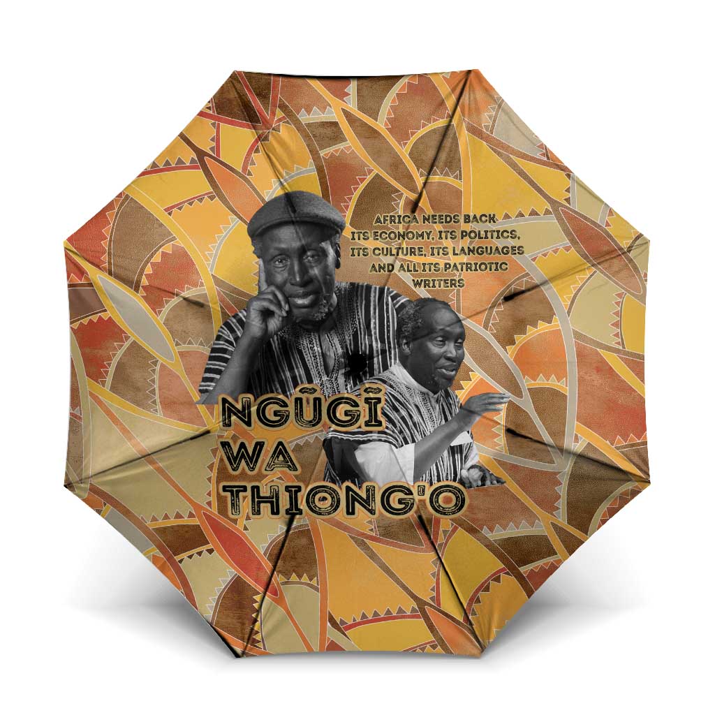 Ngugi wa Thiong O Umbrella African Literary Icon Portrait Cultural Revival - African Pride
