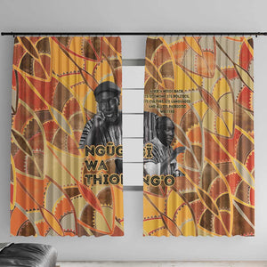 Ngugi wa Thiong O Window Curtain African Literary Icon Portrait Cultural Revival - African Pride