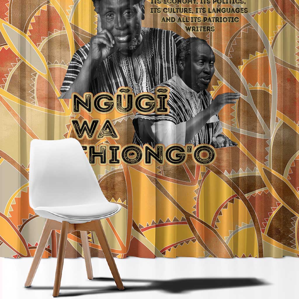Ngugi wa Thiong O Window Curtain African Literary Icon Portrait Cultural Revival - African Pride