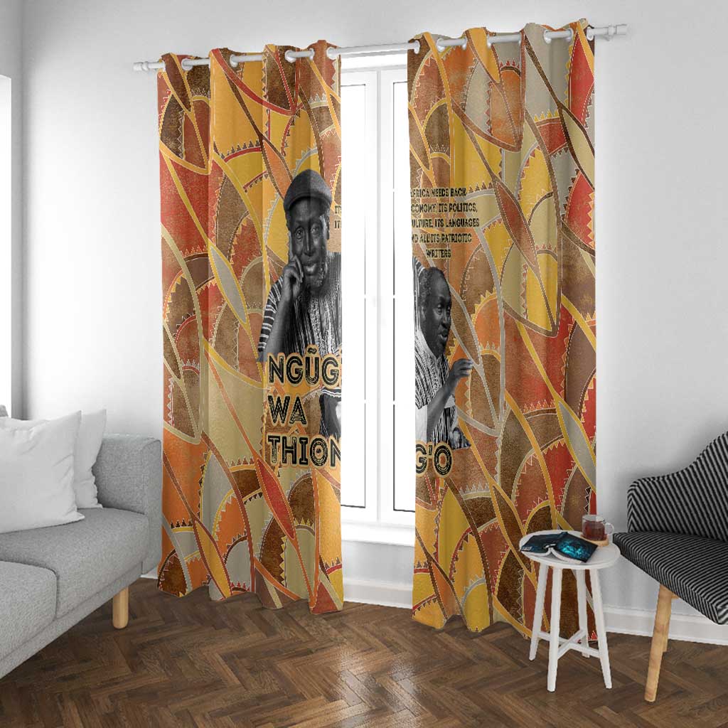 Ngugi wa Thiong O Window Curtain African Literary Icon Portrait Cultural Revival - African Pride