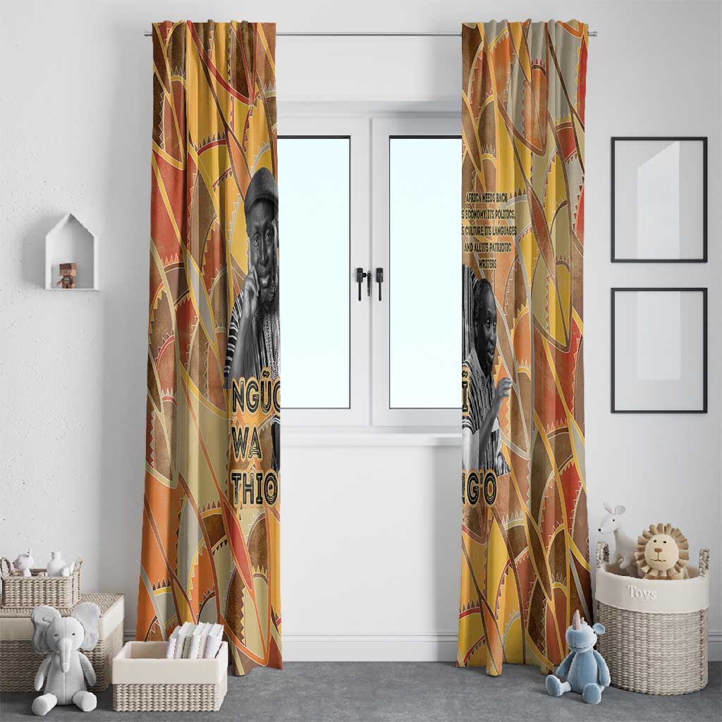Ngugi wa Thiong O Window Curtain African Literary Icon Portrait Cultural Revival - African Pride