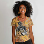 Ngugi wa Thiong O Women V-Neck T-Shirt African Literary Icon Portrait Cultural Revival - African Pride
