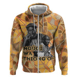 Ngugi wa Thiong O Zip Hoodie African Literary Icon Portrait Cultural Revival - African Pride