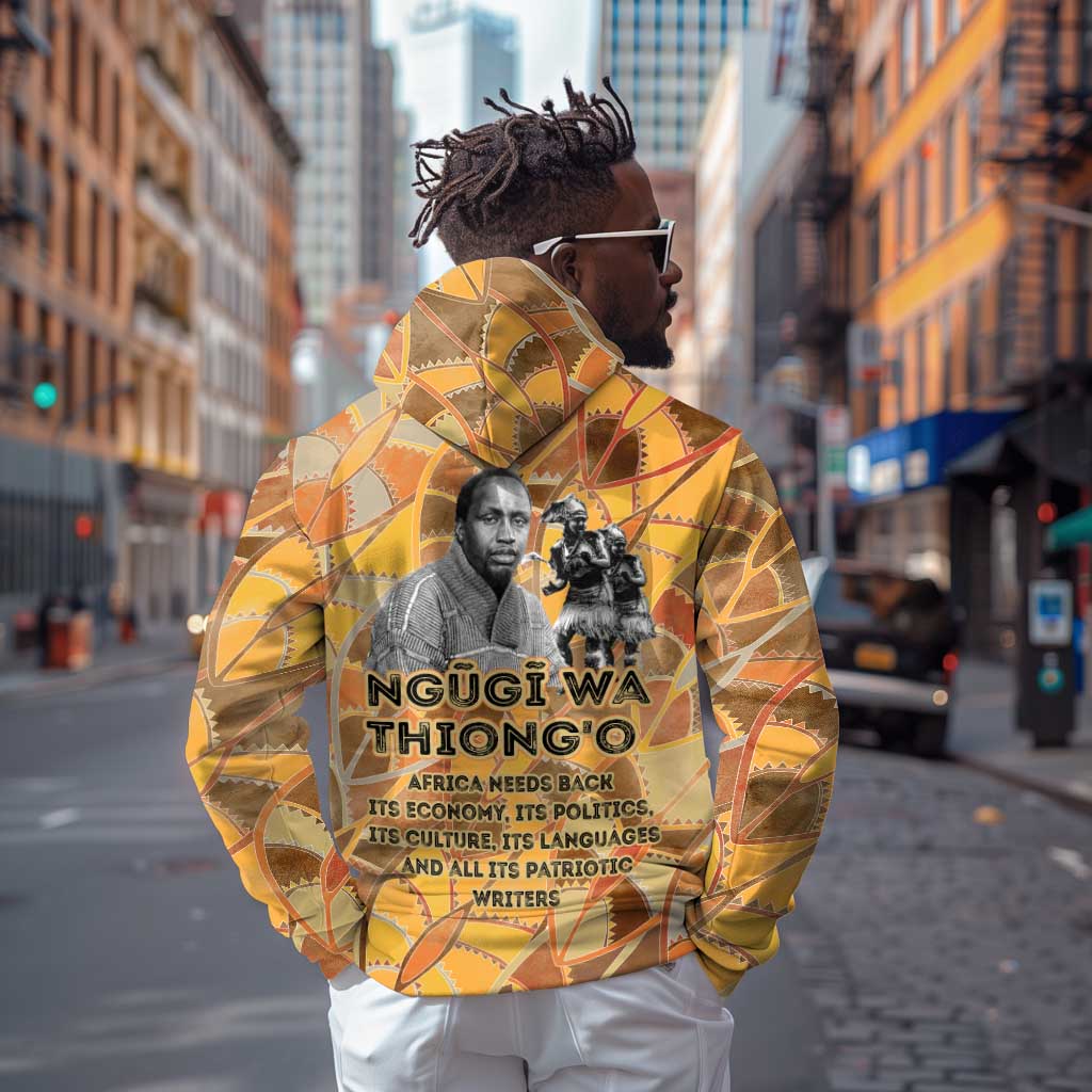 Ngugi wa Thiong O Zip Hoodie African Literary Icon Portrait Cultural Revival - African Pride