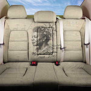 Maya Angelou Back Car Seat Cover I Know Why The Caged Bird Sings - African Pride