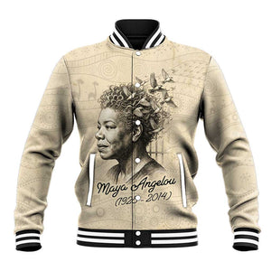 Maya Angelou Baseball Jacket I Know Why The Caged Bird Sings - African Pride