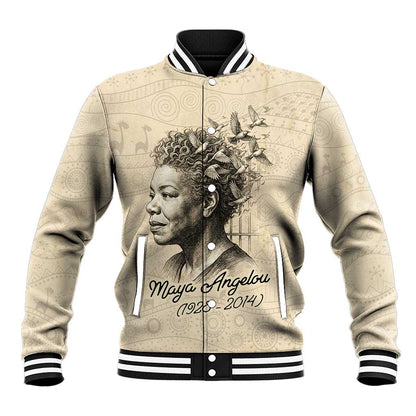 Maya Angelou Baseball Jacket I Know Why The Caged Bird Sings - African Pride