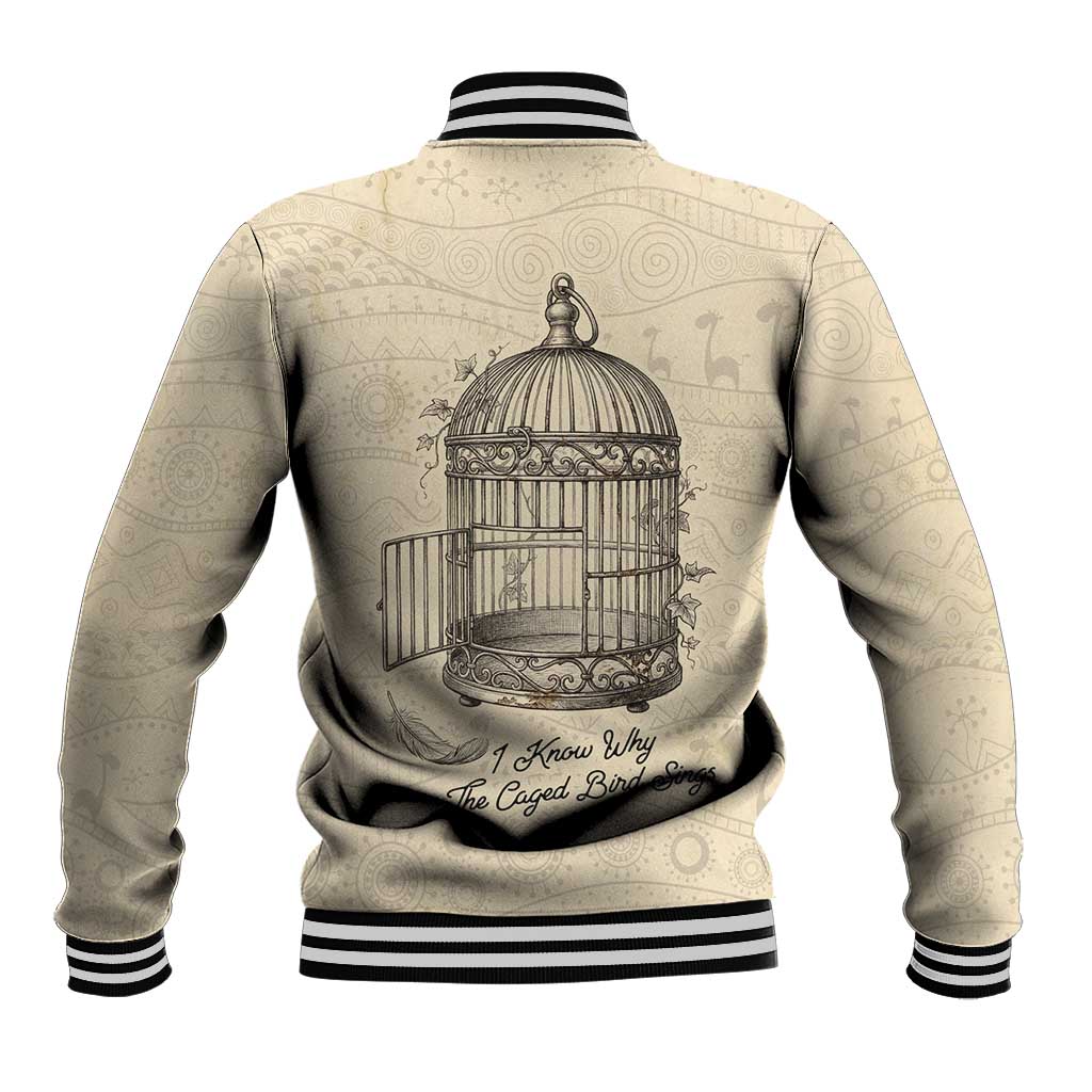 Maya Angelou Baseball Jacket I Know Why The Caged Bird Sings - African Pride
