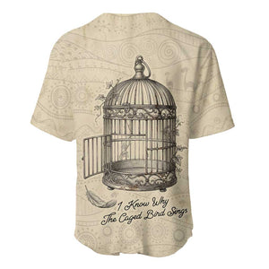 Maya Angelou Baseball Jersey I Know Why The Caged Bird Sings - African Pride