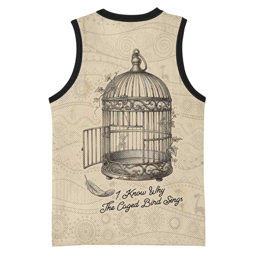 Maya Angelou Basketball Jersey I Know Why The Caged Bird Sings - African Pride