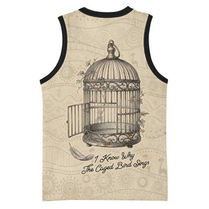 Maya Angelou Basketball Jersey I Know Why The Caged Bird Sings - African Pride