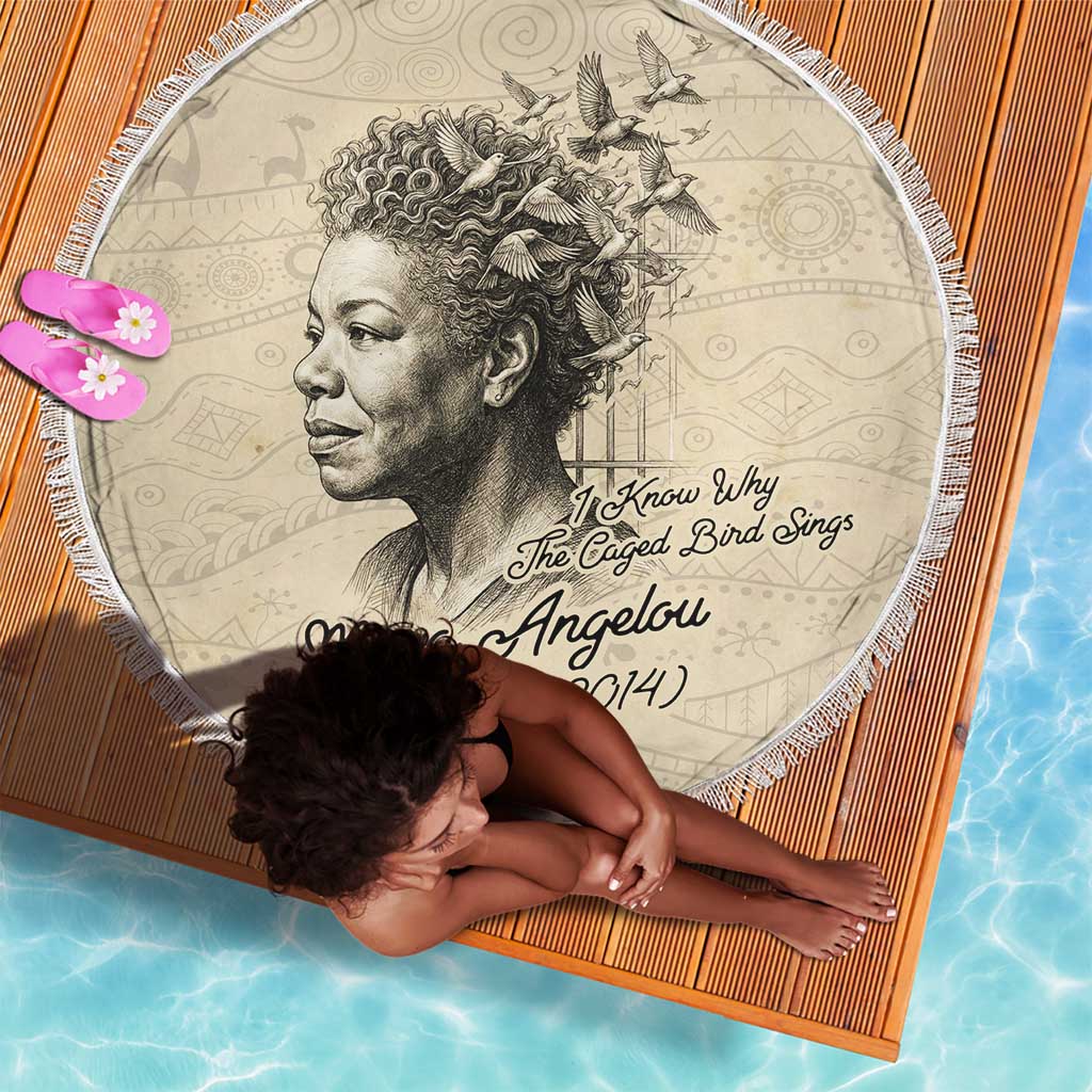 Maya Angelou Beach Blanket I Know Why The Caged Bird Sings - African Pride