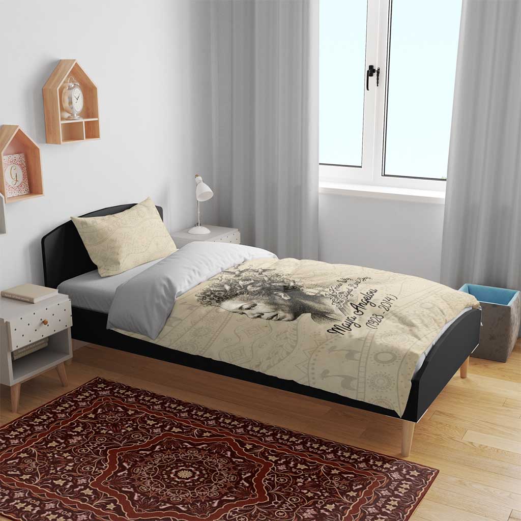 Maya Angelou Bedding Set I Know Why The Caged Bird Sings - African Pride