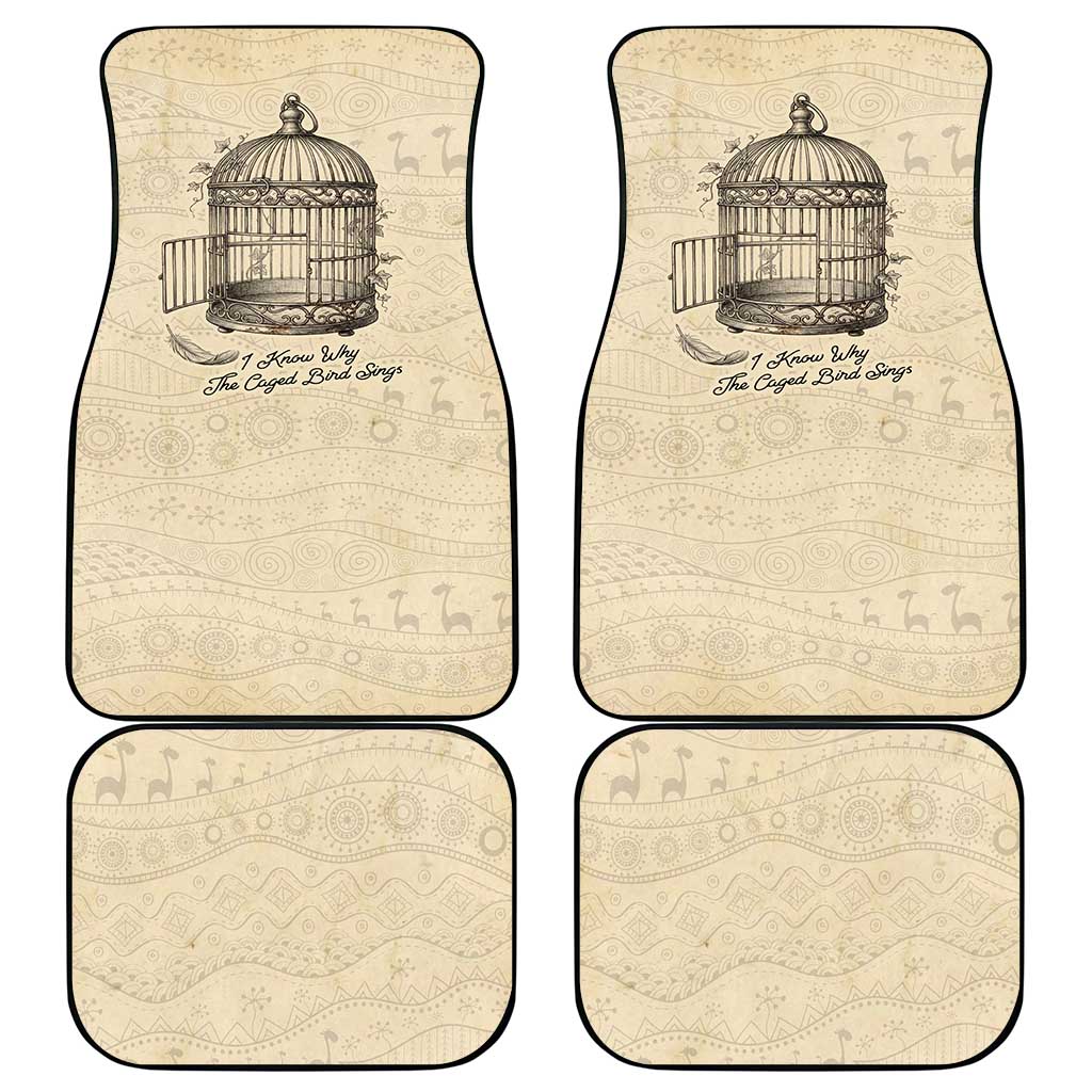 Maya Angelou Car Mats I Know Why The Caged Bird Sings - African Pride