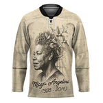 Maya Angelou Hockey Jersey I Know Why The Caged Bird Sings - African Pride