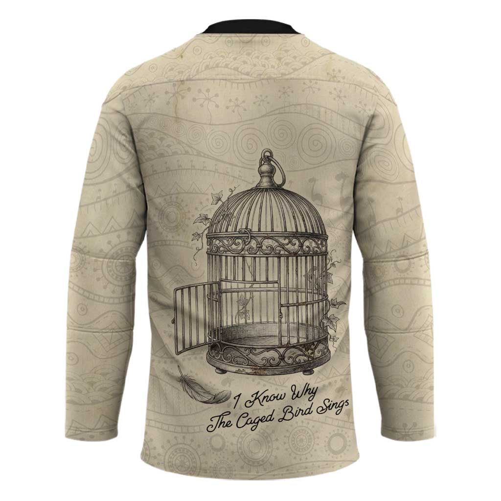 Maya Angelou Hockey Jersey I Know Why The Caged Bird Sings - African Pride