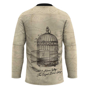 Maya Angelou Hockey Jersey I Know Why The Caged Bird Sings - African Pride
