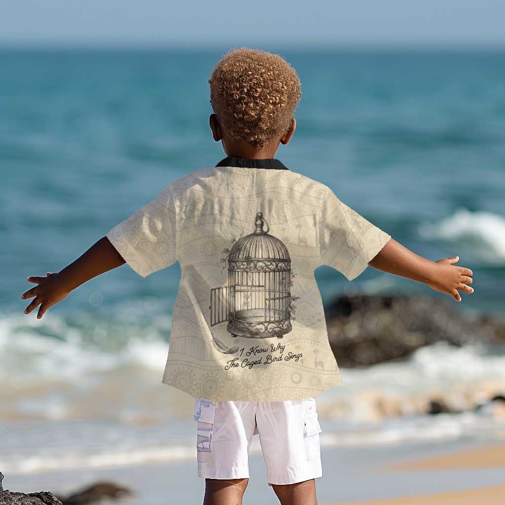 Maya Angelou Kid Hawaiian Shirt I Know Why The Caged Bird Sings - African Pride