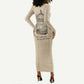 Maya Angelou Long Sleeve Bodycon Dress I Know Why The Caged Bird Sings - African Pride