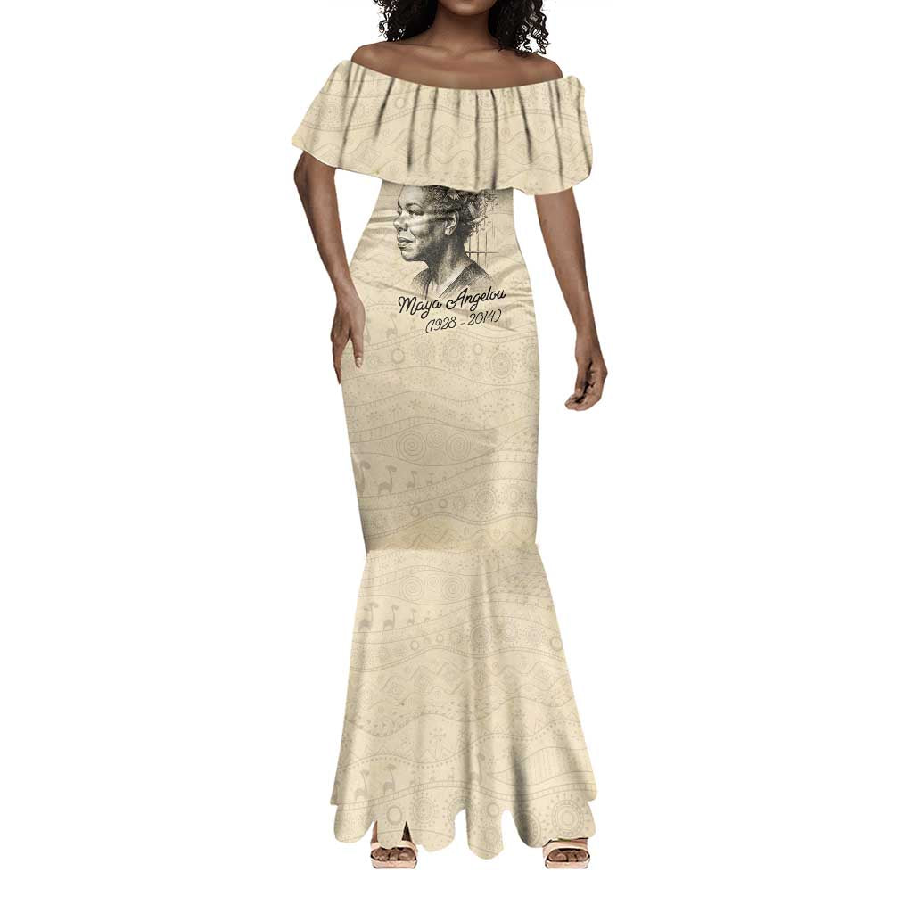Maya Angelou Mermaid Dress I Know Why The Caged Bird Sings - African Pride