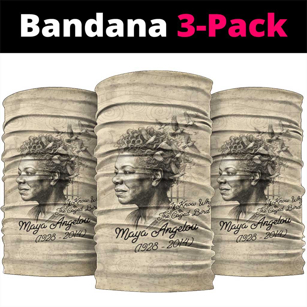 Maya Angelou Neck Gaiter I Know Why The Caged Bird Sings - African Pride