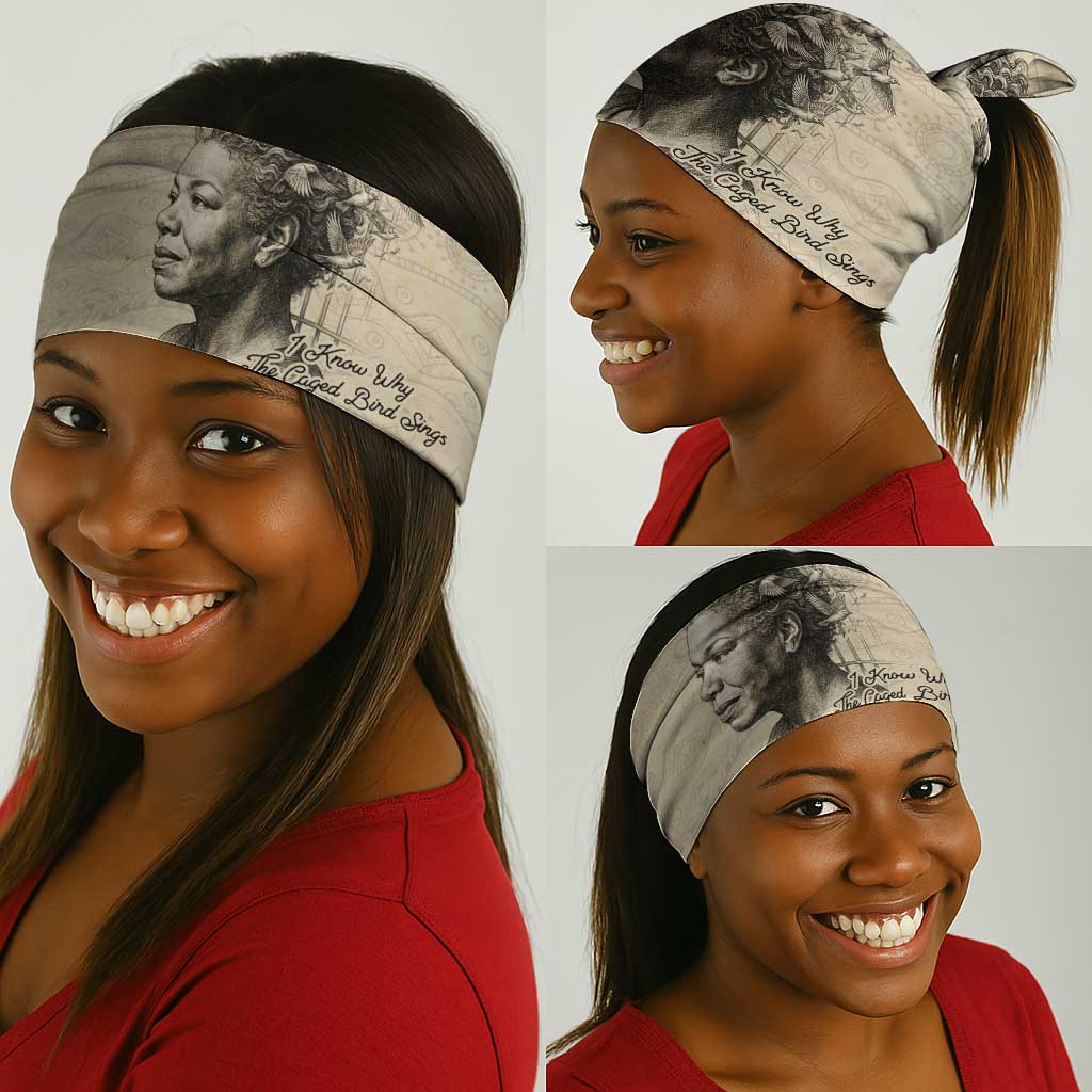 Maya Angelou Neck Gaiter I Know Why The Caged Bird Sings - African Pride