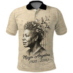 Maya Angelou Polo Shirt I Know Why The Caged Bird Sings - African Pride