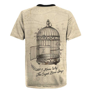 Maya Angelou Rugby Jersey I Know Why The Caged Bird Sings - African Pride