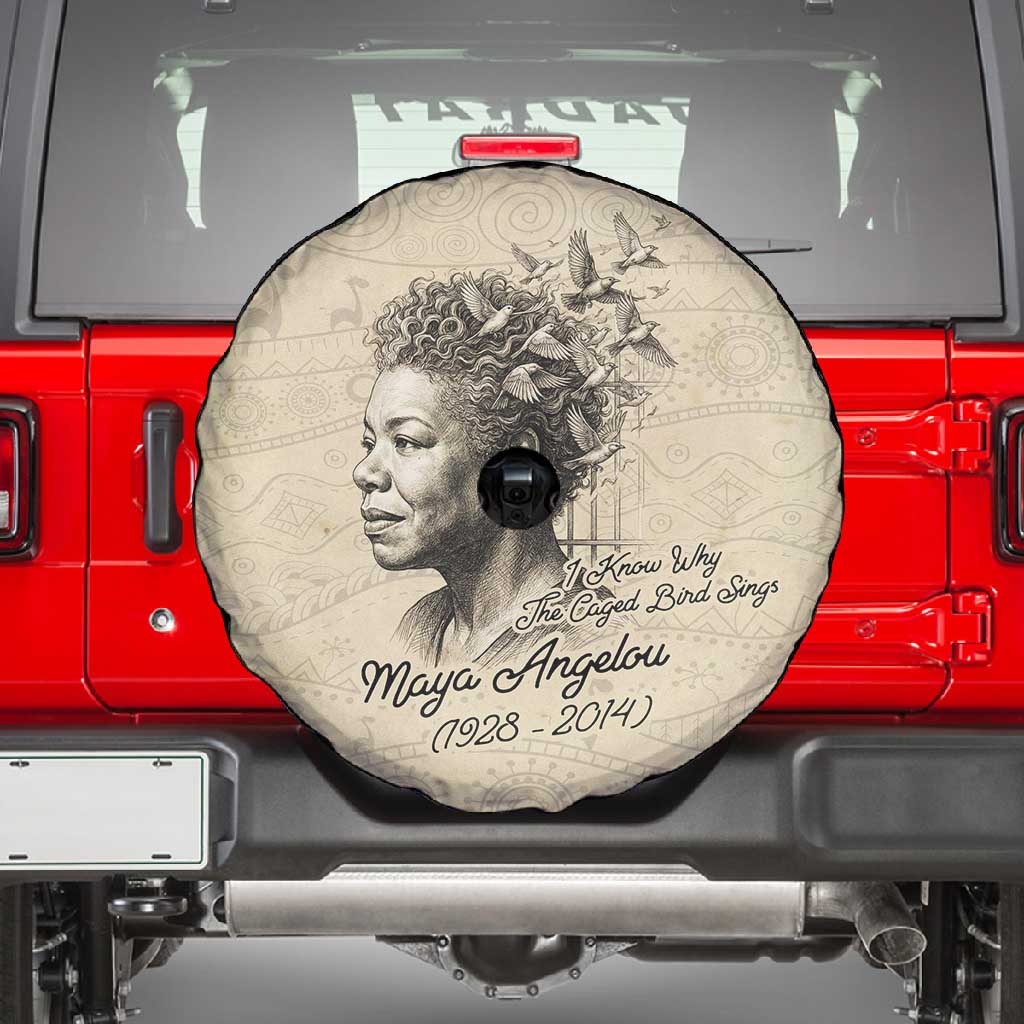 Maya Angelou Spare Tire Cover I Know Why The Caged Bird Sings - African Pride