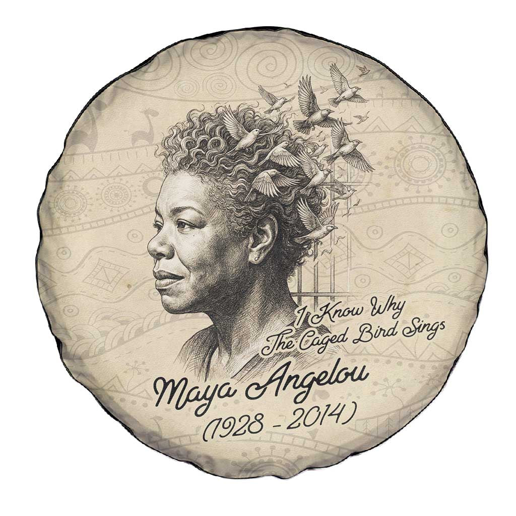 Maya Angelou Spare Tire Cover I Know Why The Caged Bird Sings - African Pride