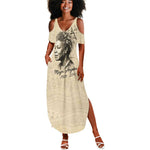 Maya Angelou Summer Maxi Dress I Know Why The Caged Bird Sings - African Pride