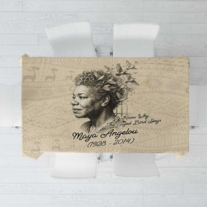 Maya Angelou Tablecloth I Know Why The Caged Bird Sings - African Pride