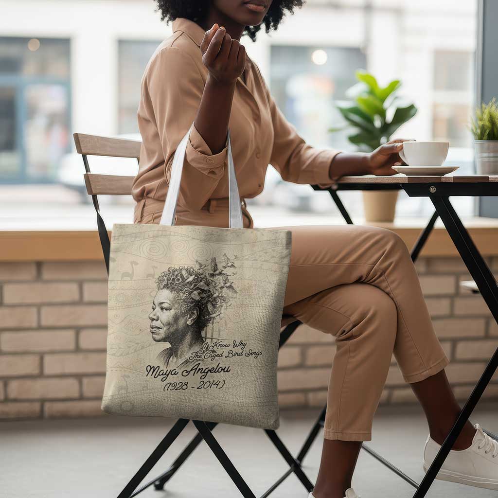 Maya Angelou Tote Bag I Know Why The Caged Bird Sings - African Pride