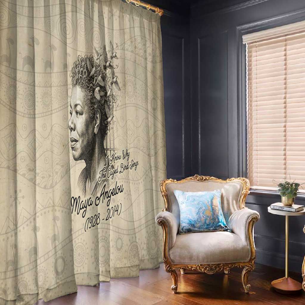Maya Angelou Window Curtain I Know Why The Caged Bird Sings - African Pride