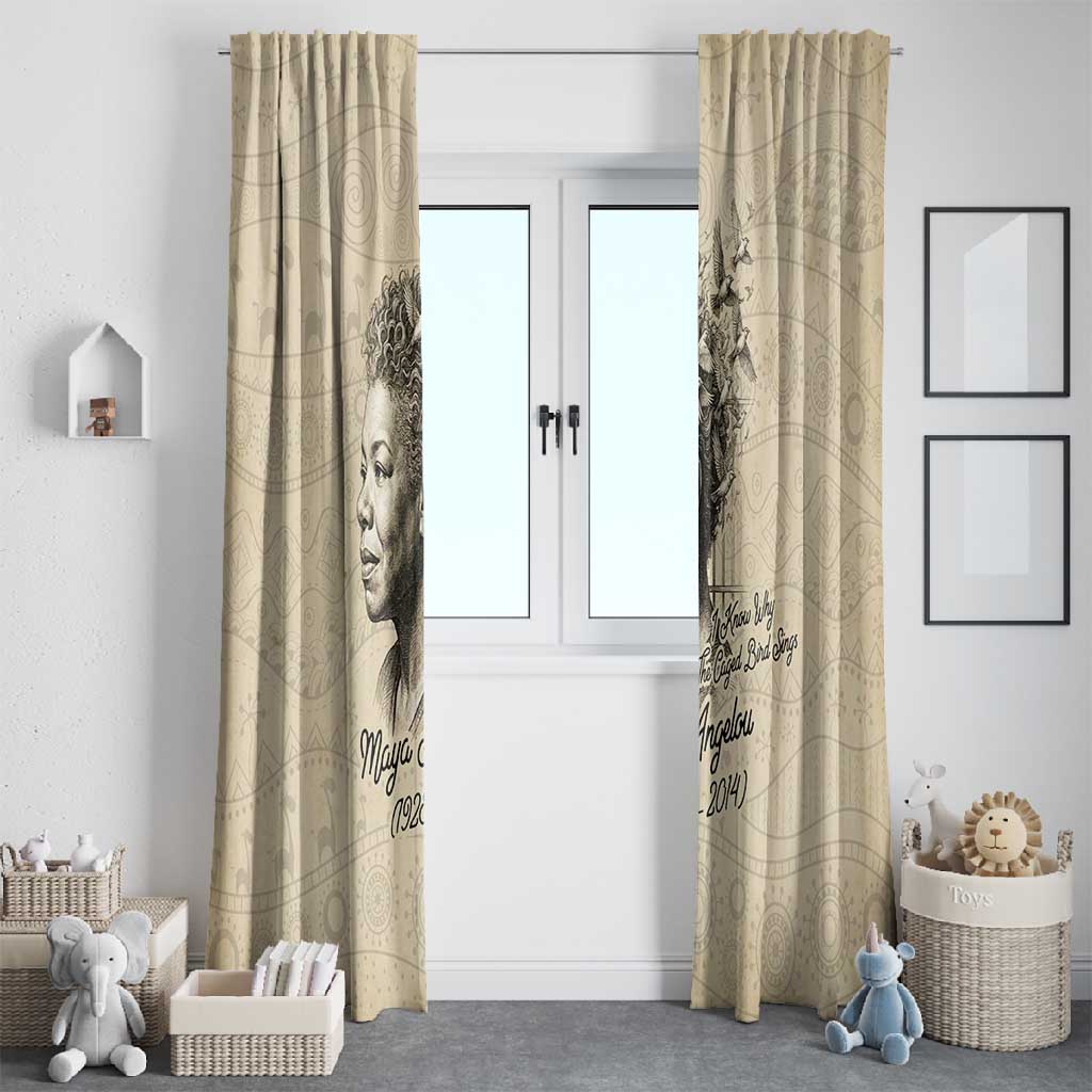 Maya Angelou Window Curtain I Know Why The Caged Bird Sings - African Pride