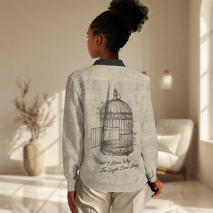Maya Angelou Women Casual Shirt I Know Why The Caged Bird Sings - African Pride