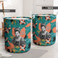 Maya Angelou Laundry Basket Inspirational Quote Design Vibrant Teal and Orange Leaf Motif - African Pride