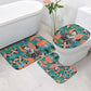 Maya Angelou Bathroom Set Inspirational Quote Design Vibrant Teal and Orange Leaf Motif - African Pride