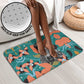 Maya Angelou Bathroom Set Inspirational Quote Design Vibrant Teal and Orange Leaf Motif - African Pride