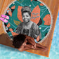 Maya Angelou Beach Blanket Inspirational Quote Design Vibrant Teal and Orange Leaf Motif - African Pride