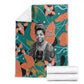 Maya Angelou Blanket Inspirational Quote Design Vibrant Teal and Orange Leaf Motif - African Pride