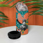 Maya Angelou 4 in 1 Can Cooler Tumbler Inspirational Quote Design Vibrant Teal and Orange Leaf Motif - African Pride