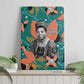 Maya Angelou Canvas Wall Art Inspirational Quote Design Vibrant Teal and Orange Leaf Motif - African Pride