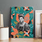 Maya Angelou Canvas Wall Art Inspirational Quote Design Vibrant Teal and Orange Leaf Motif - African Pride