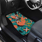 Maya Angelou Car Mats Inspirational Quote Design Vibrant Teal and Orange Leaf Motif - African Pride