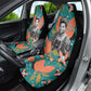 Maya Angelou Car Seat Cover Inspirational Quote Design Vibrant Teal and Orange Leaf Motif - African Pride