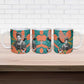 Maya Angelou Ceramic Mug Inspirational Quote Design Vibrant Teal and Orange Leaf Motif - African Pride